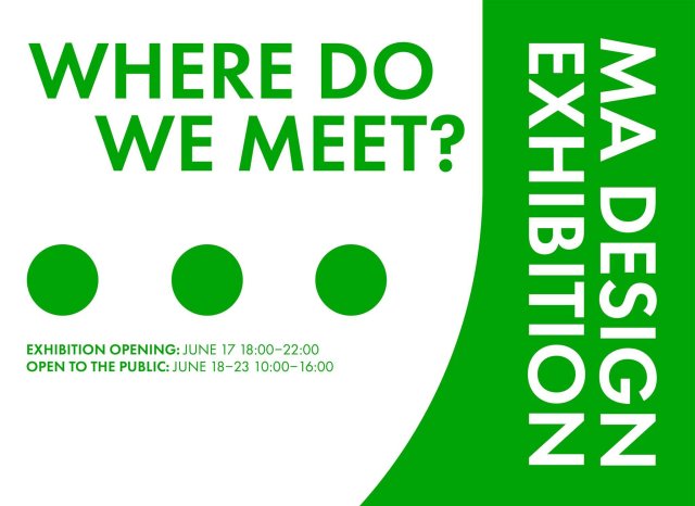 Plakat for designutstillingen "Where do we meet?"