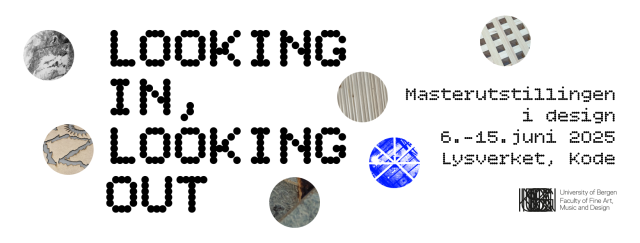 Plakat for designutstillingen "Looking in, Looking out"