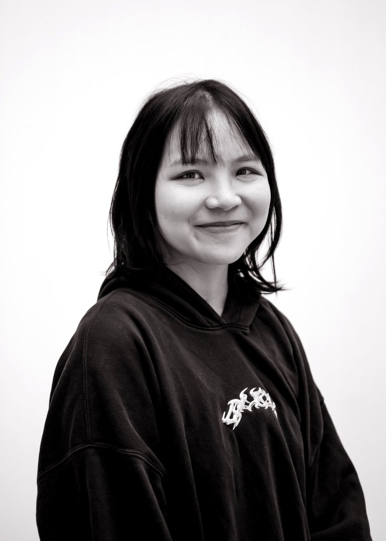 Black/white portrait of Yajun Huang